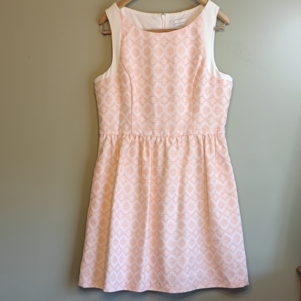 Jessica Simpson Pink and White Dress Size 14